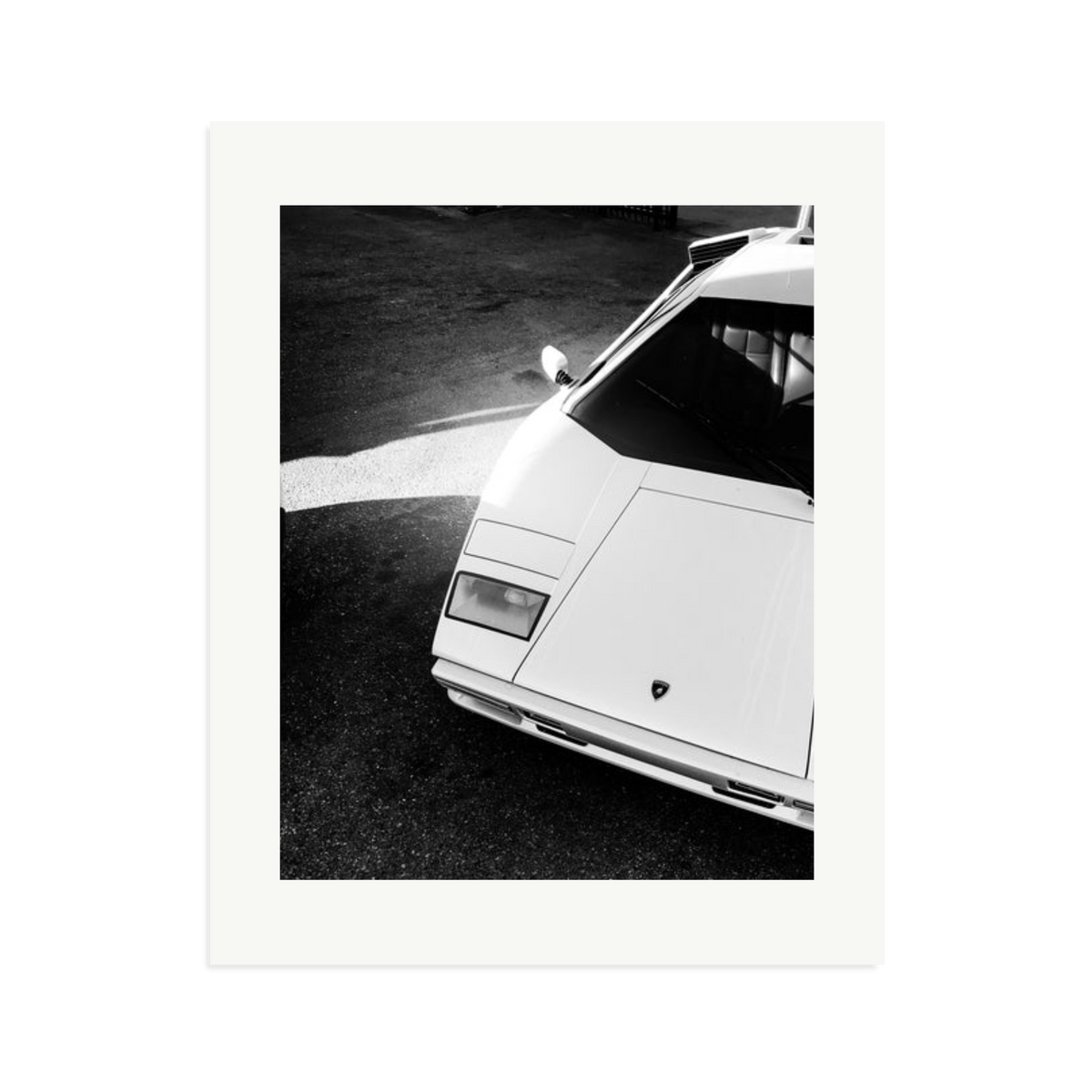 Lamborghini Countach in LA Framed Print Print Only XL
