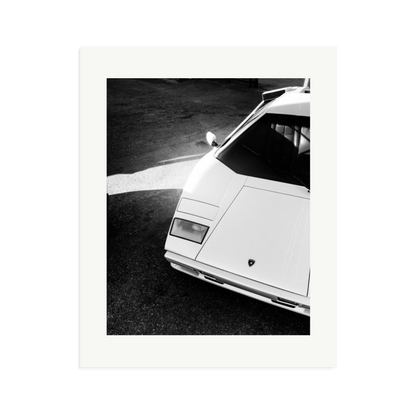 Lamborghini Countach in LA Framed Print Print Only XL