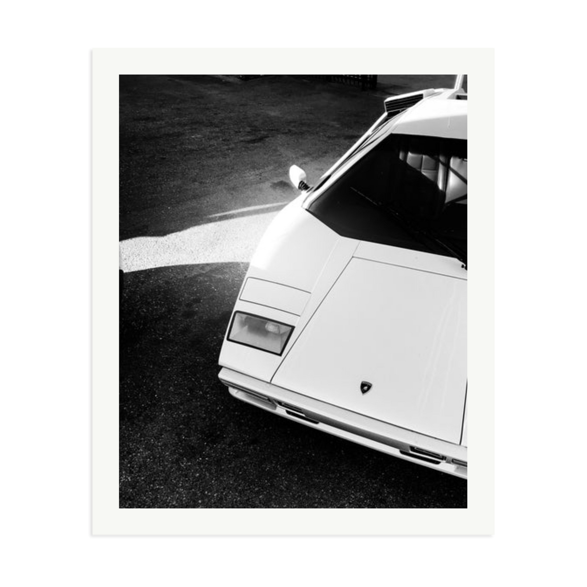 Lamborghini Countach in LA Framed Print Print Only XXL