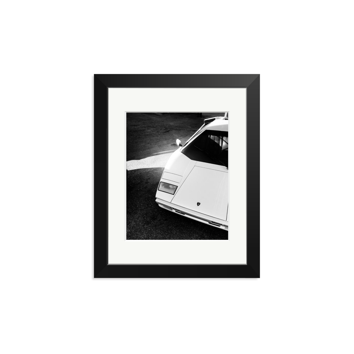 Lamborghini Countach in LA Framed Print Black Small