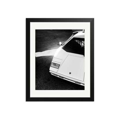 Lamborghini Countach in LA Framed Print Black Medium