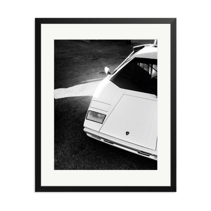 Lamborghini Countach in LA Framed Print Black XL
