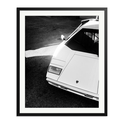 Lamborghini Countach in LA Framed Print Black XXL