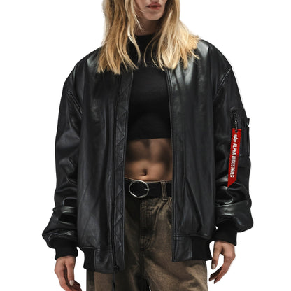 Alpha Industries Leather MA-1 Flight Jacket