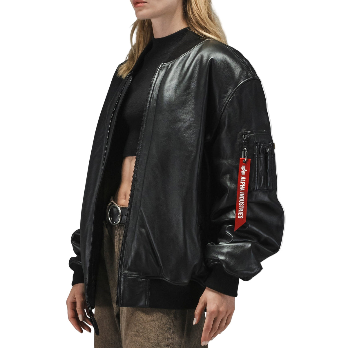 Alpha Industries Leather MA-1 Flight Jacket