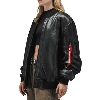 Alpha Industries Leather MA-1 Flight Jacket