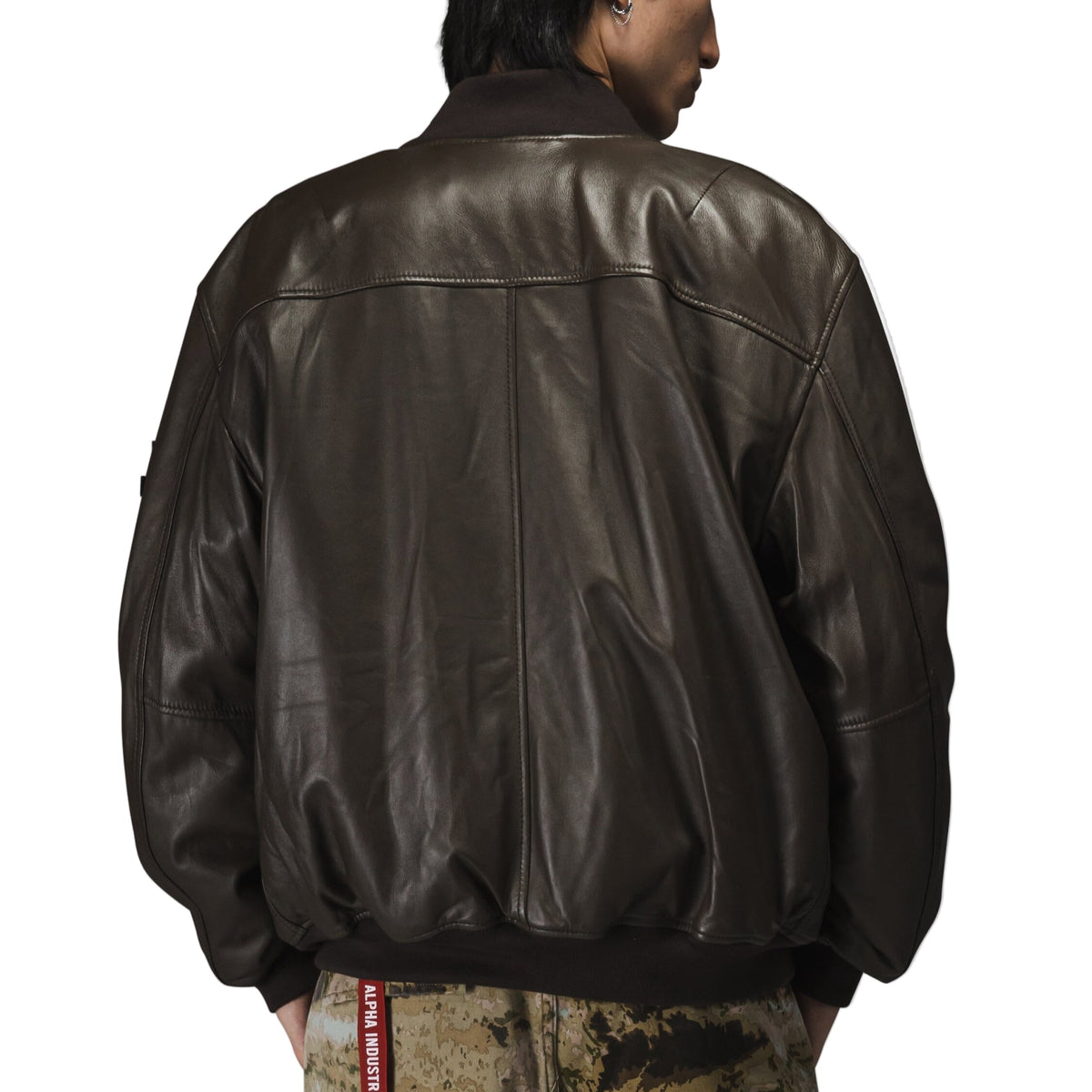 Alpha Industries Leather MA-1 Flight Jacket
