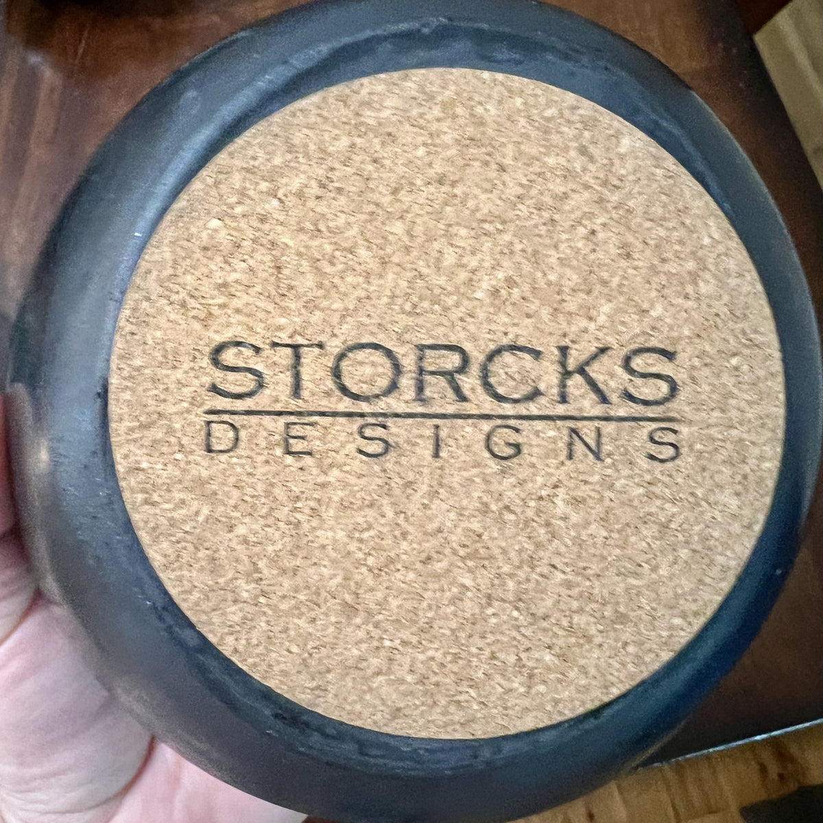 Solid Black Large Sphere Concrete Cigar Ashtray