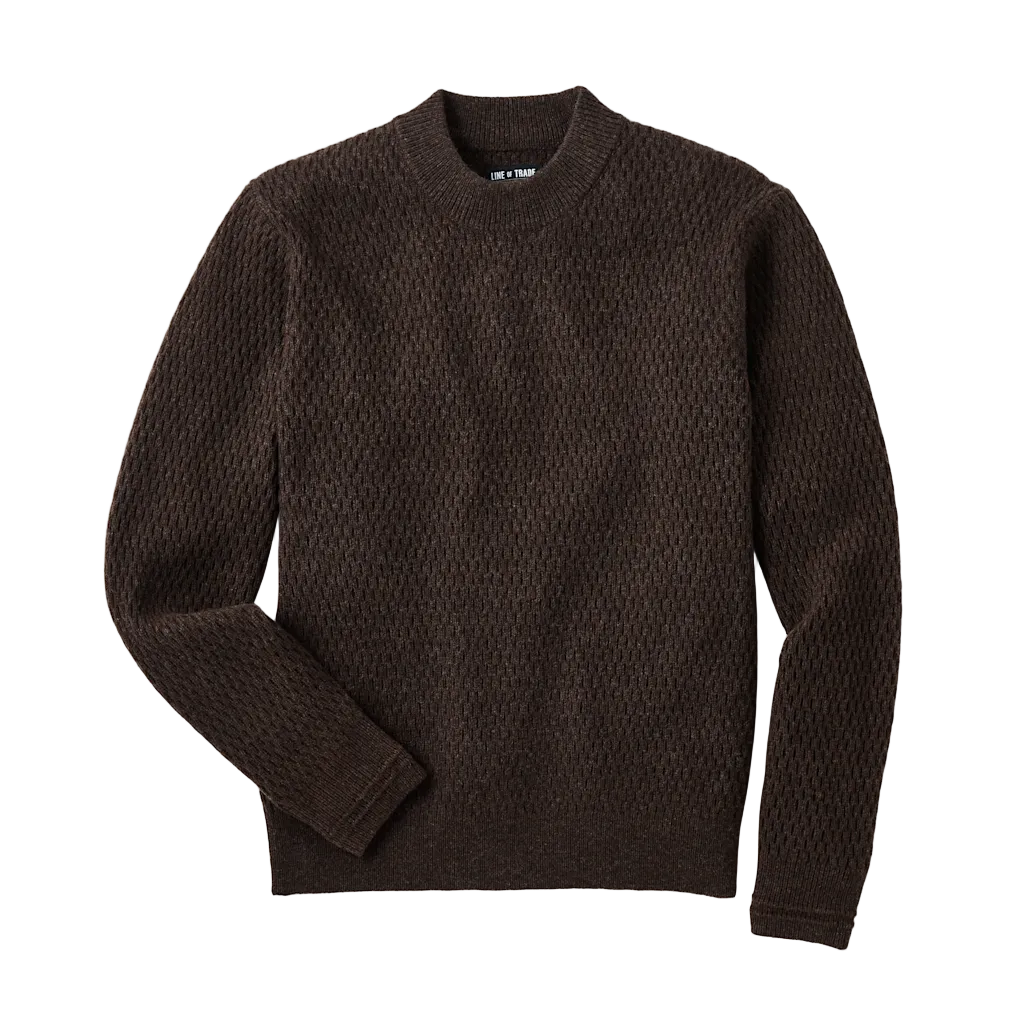 Crosscut Thermal Sweater Brown Heather