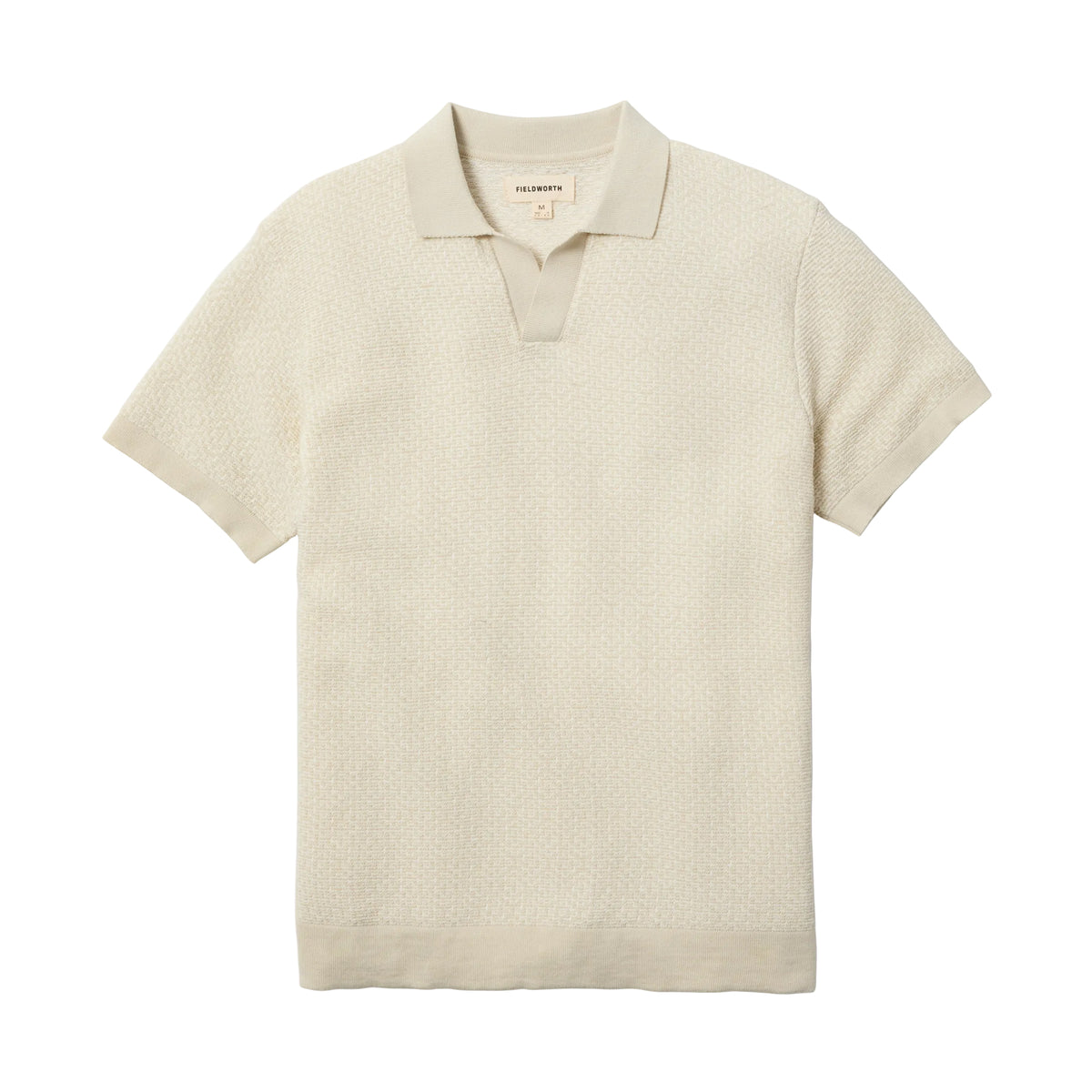 Fieldworth Jacquard Johnny Collar Polo Ivory