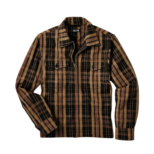 Line of Trade Logger Zip Shirt Jacket Lodge Brown Plaid