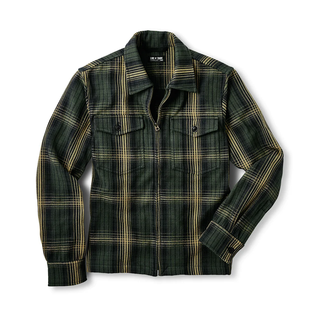 Line of Trade Logger Zip Shirt Jacket Spruce Plaid