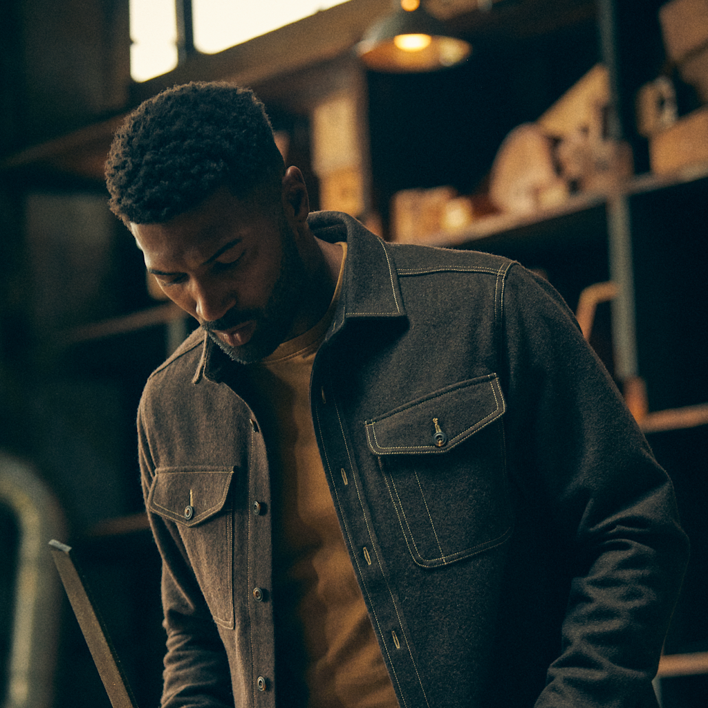 Line of Trade Melton Overshirt