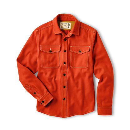 Line of Trade Melton Overshirt Deep Orange
