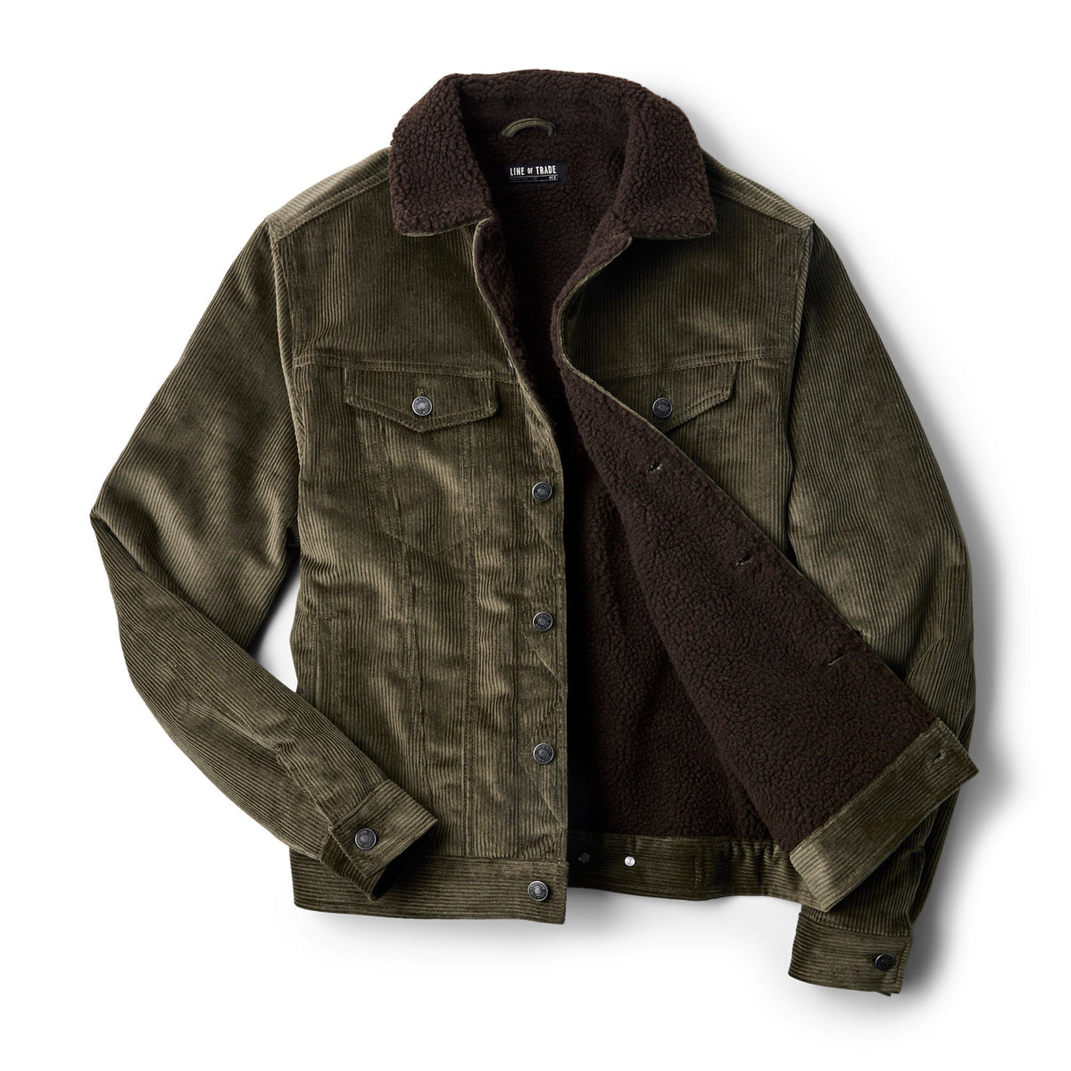 Line of Trade Montana Fleece-Lined Corduroy Trucker Jacket