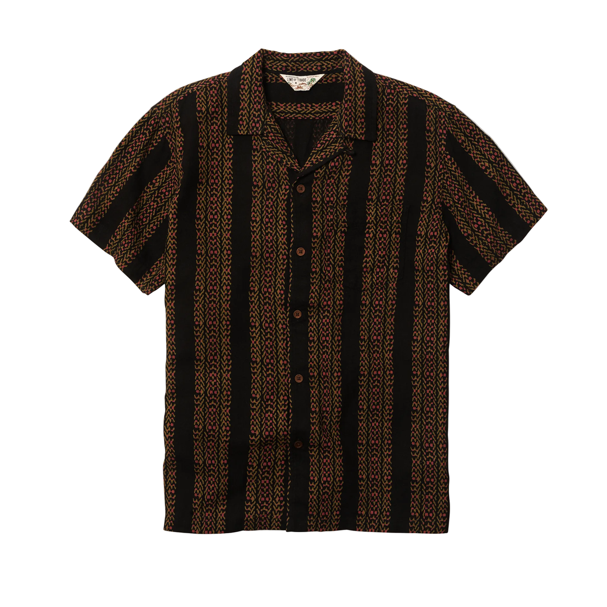 Line of Trade Breeze Camp Shirt Black Stripe