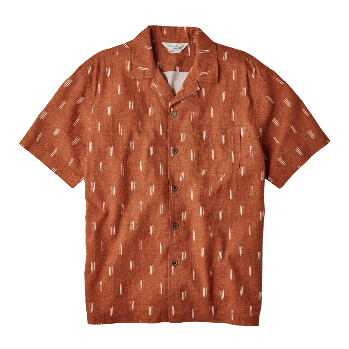 Line of Trade Breeze Camp Shirt Clay Dash Pattern