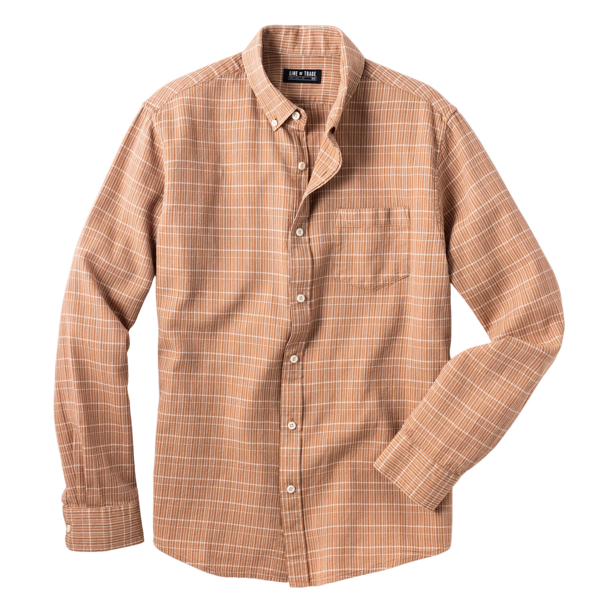 Line of Trade Frank Shirt Clay Plaid Waffle