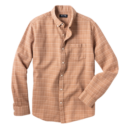 Line of Trade Frank Shirt Clay Plaid Waffle