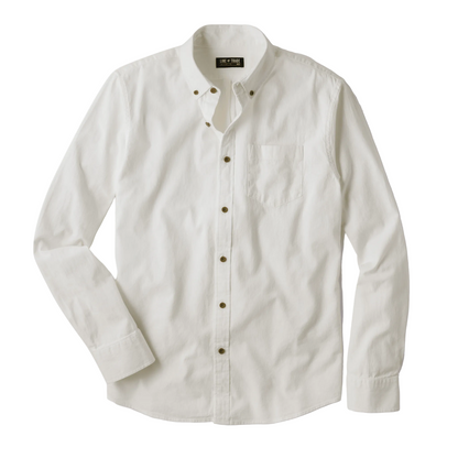 Line of Trade Frank Shirt Ivory Shuttle Cloth