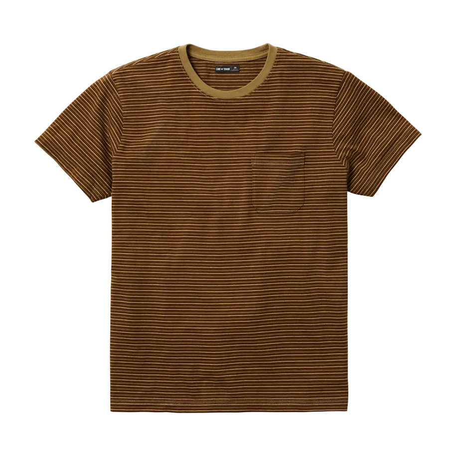 The Striped Sturdy Tee Bark Brown Stripe
