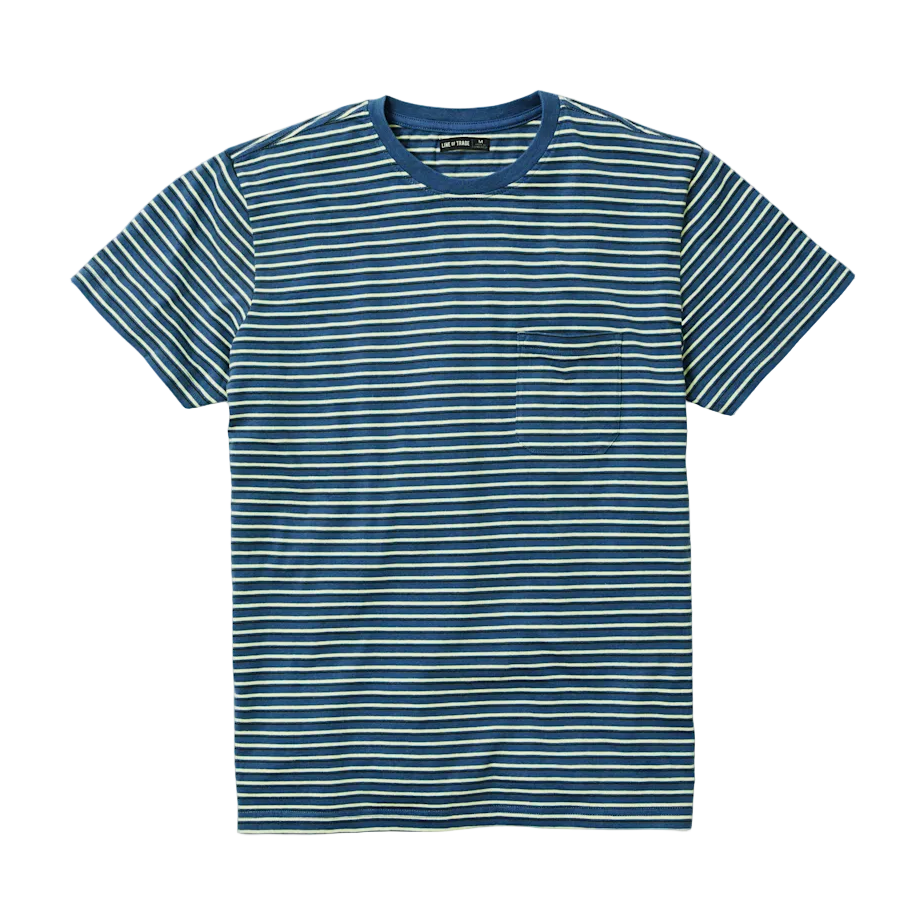 The Striped Sturdy Tee Mineral Blue Stripe