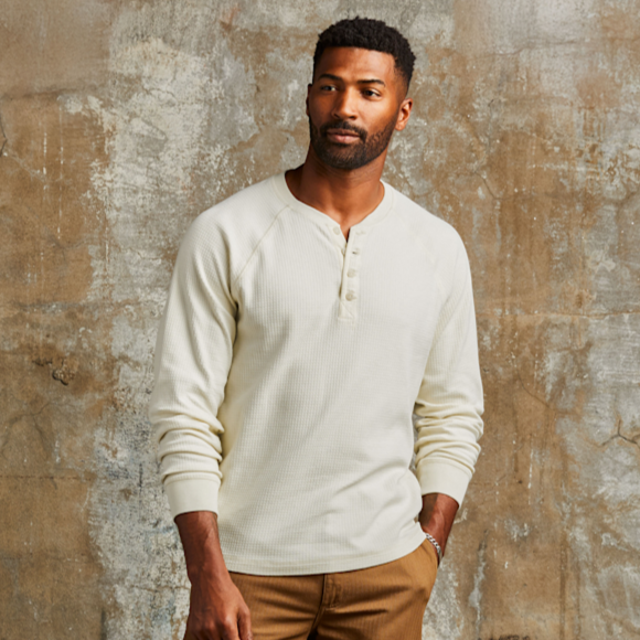 Line of Trade Waffle Henley