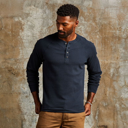 Line of Trade Waffle Henley