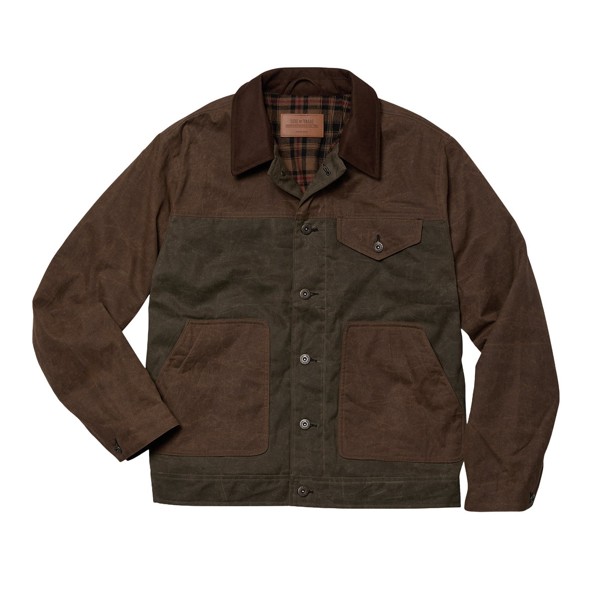 Line of Trade Waxed Ranch Jacket Brown Bark Combo