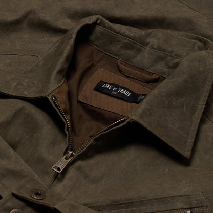 Line of Trade Waxed Zip Trucker Jacket