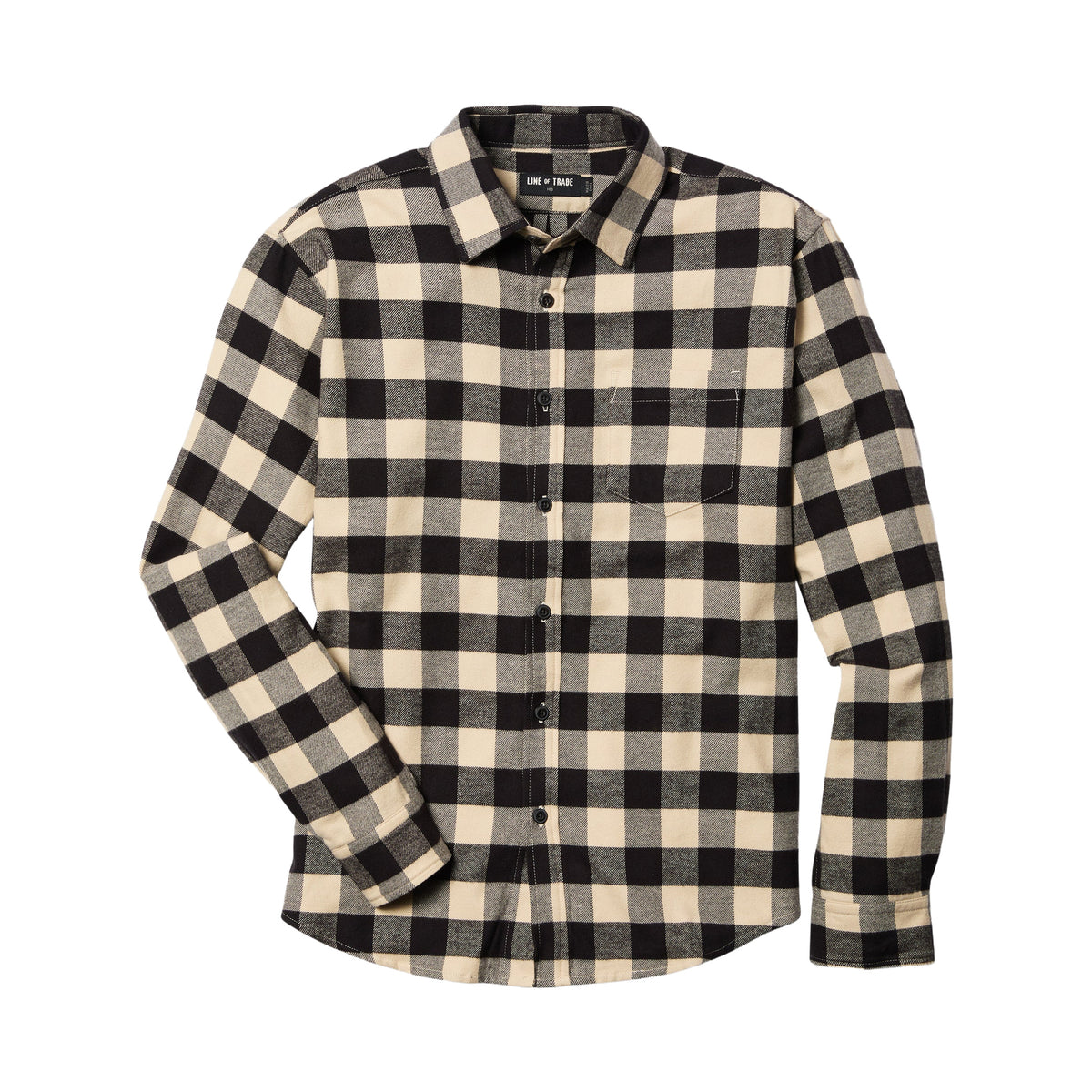 Line of Trade Summit Flannel Shirt Ivory-Black