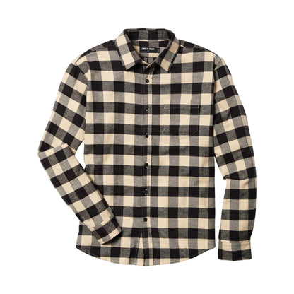 Line of Trade Summit Flannel Shirt Ivory-Black