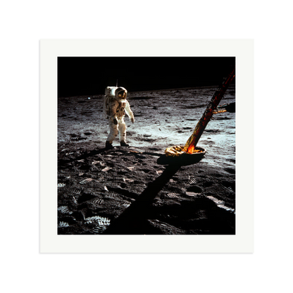 Buzz Aldrin On The Moon Framed Print Print Only XL