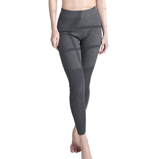 Lunya Cozy Cotton Silk Ribbed Leggings Grey