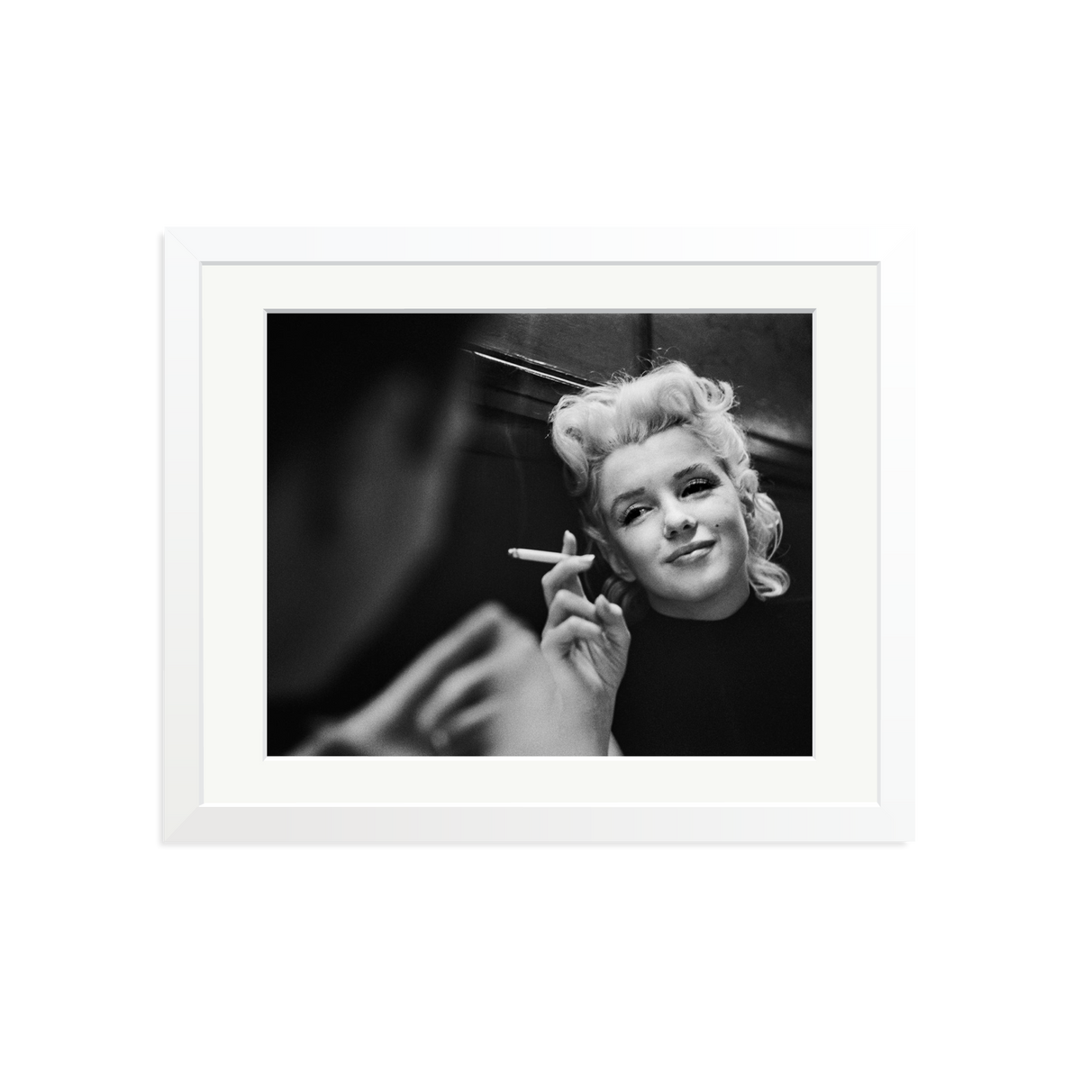 Marilyn Relaxes in a Restaurant White Medium
