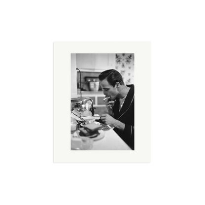 Marlon Brando Reading a Script Framed Print Print Only Medium