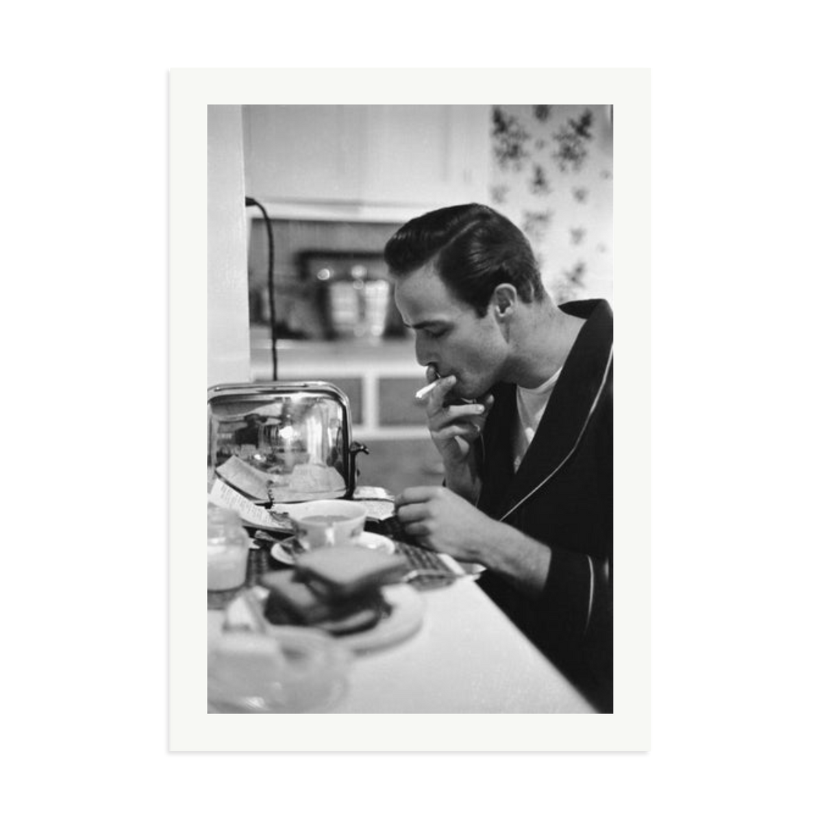 Marlon Brando Reading a Script Framed Print Print Only XXL