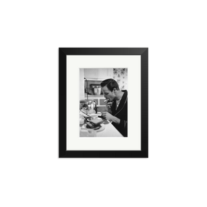 Marlon Brando Reading a Script Framed Print Black Small