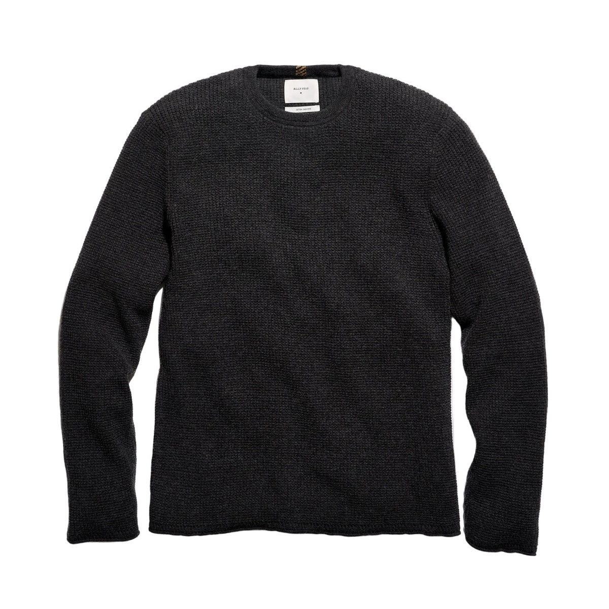 Billy Reid Martin Mini Waffle Crew Charcoal Heather