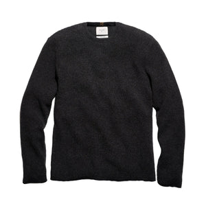 Billy Reid Martin Mini Waffle Crew Charcoal Heather
