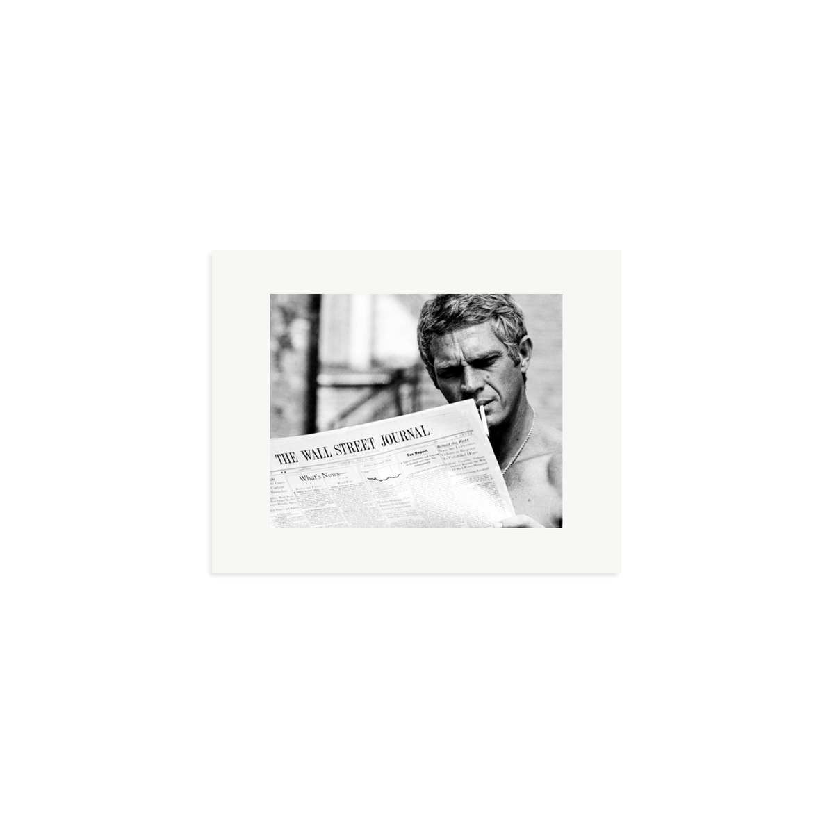 Steve McQueen WSJ Thomas Crown Affair Framed Print Print Only Small