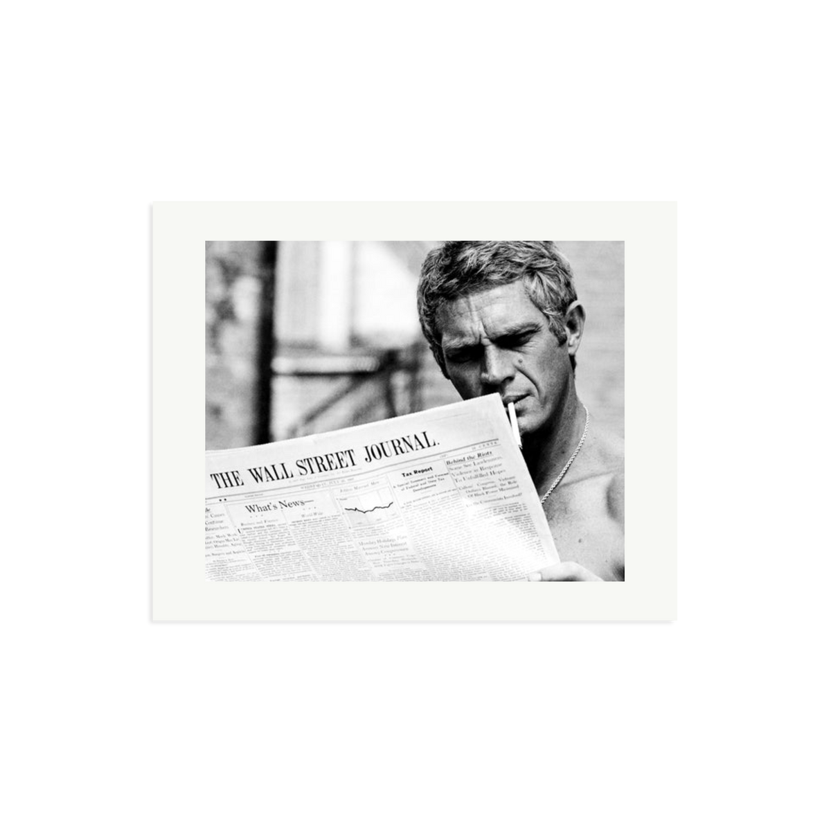 Steve McQueen WSJ Thomas Crown Affair Framed Print Print Only Medium