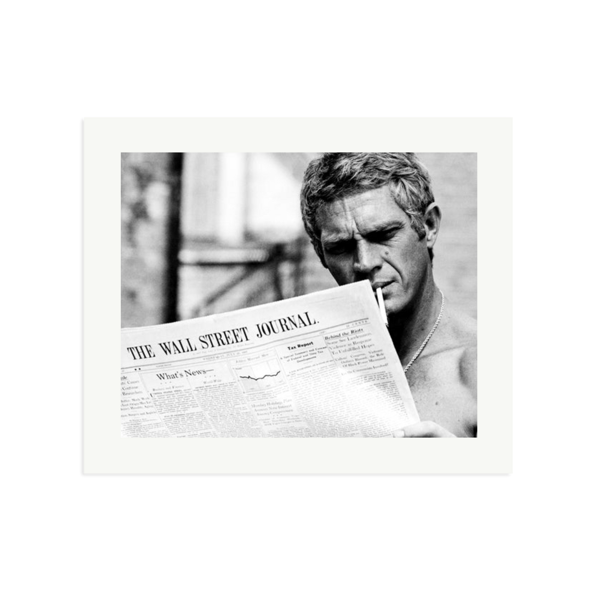 Steve McQueen WSJ Thomas Crown Affair Framed Print Print Only Large