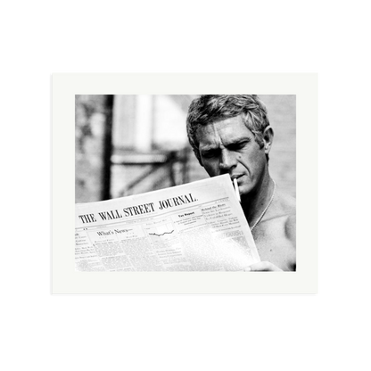 Steve McQueen WSJ Thomas Crown Affair Framed Print Print Only Large