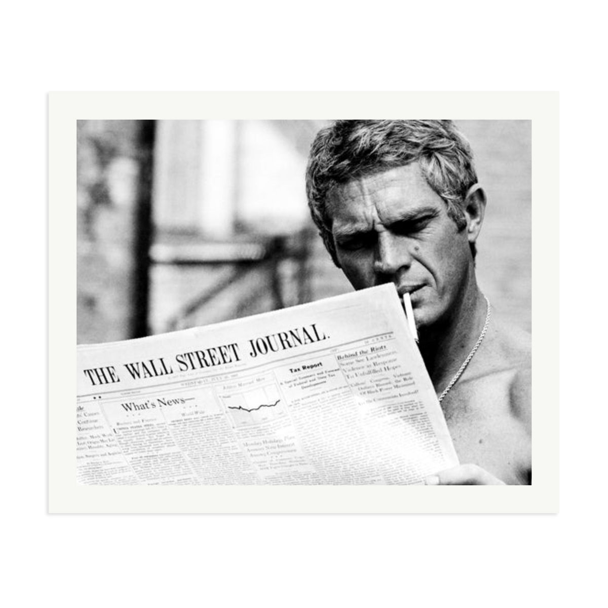 Steve McQueen WSJ Thomas Crown Affair Framed Print Print Only XXL