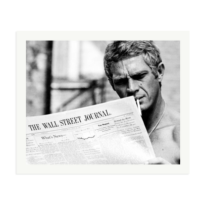Steve McQueen WSJ Thomas Crown Affair Framed Print Print Only XXL