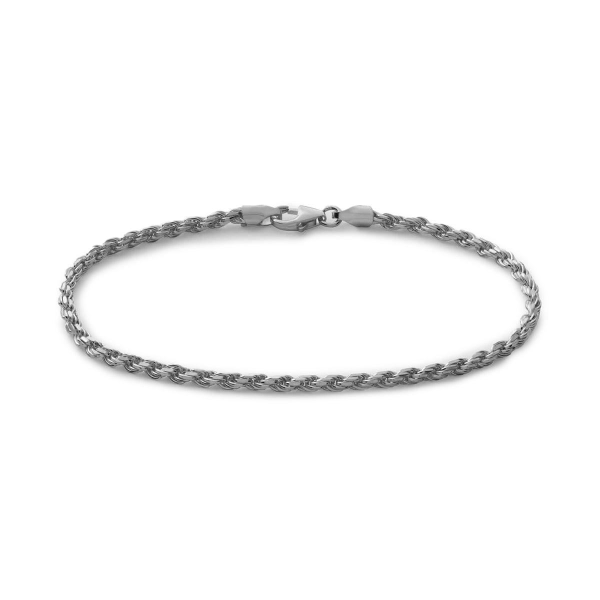 Miansai Sterling Silver Rope Chain Bracelet Polished Silver