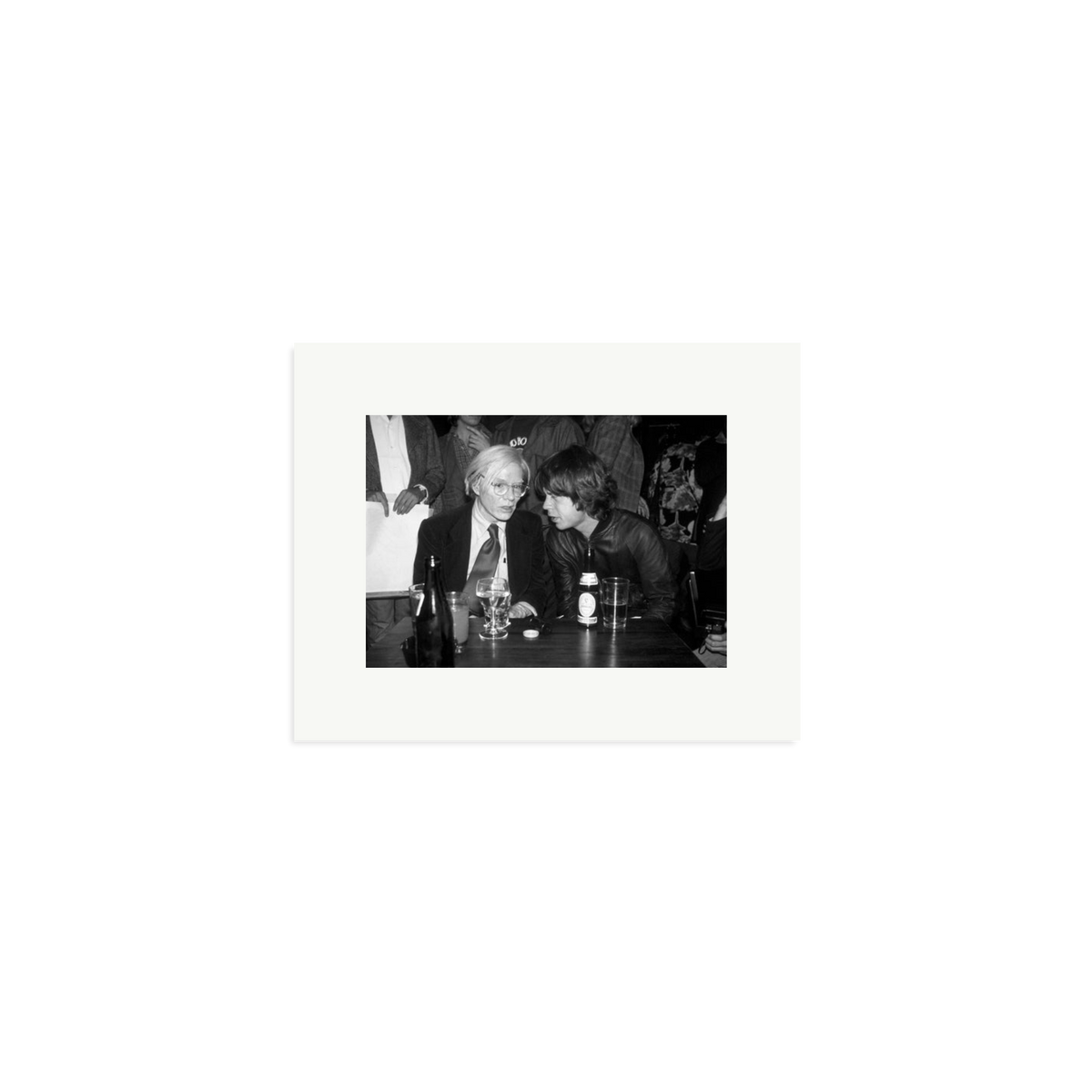 Mick Jagger and Andy Warhol Framed Print Print Only Small
