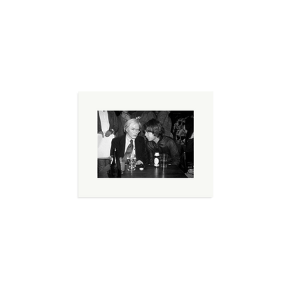 Mick Jagger and Andy Warhol Framed Print Print Only Small