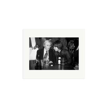 Mick Jagger and Andy Warhol Framed Print Print Only Medium